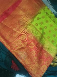 New Beautiful Double Shade Art Silk Saree