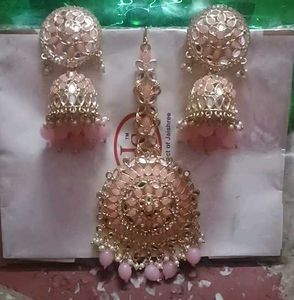 Jewellery Sets - Only Earrings And Mang tika