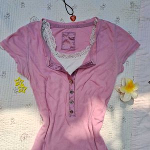 Y2k Printerest Fitted Top