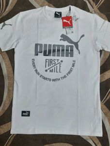Puma White Graphic Tee