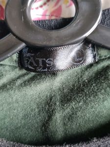 Full Sleeves Tshirt Green And Black Size L