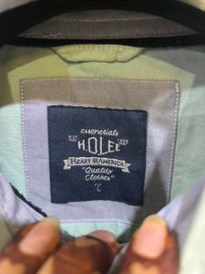 Sky Blue Solid Shirt From H.D.Lee.