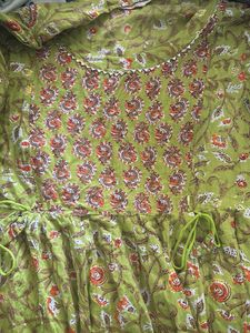 Green Floral Kurta