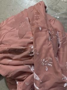 Elegant Pink Floral Velvet Dress