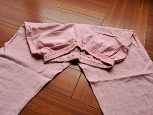 21) Peach Cotton Libas Kurti Set