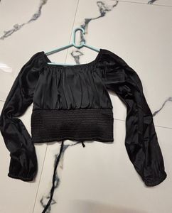 Black cute Blouse tops