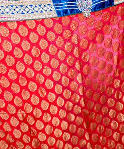 Red &amp; Blue Saree