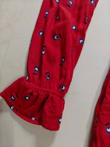 Red Floral Print Mini Dress