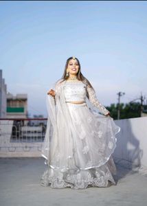 Elegant Silver Lehenga Choli.....🥰🤩