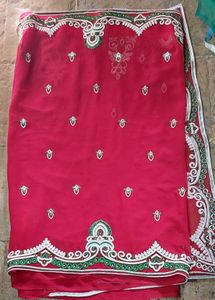 Red Heavy Ethnic Saree