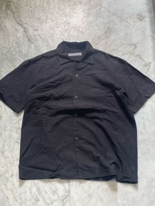 Korean Black Short Sleeve Shirt