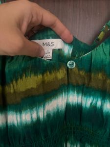 marks &amp; Spencer Green Tie-Dye Maxi Dress
