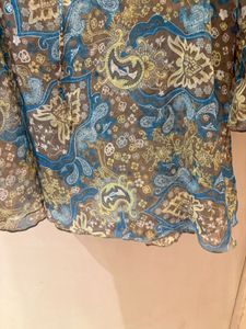 Beautiful Blue Paisley Top