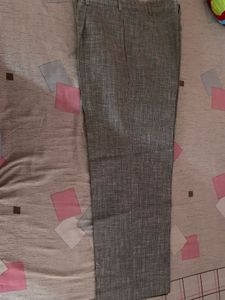 Gray Textured Pants