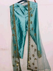 Teal Embellished Kurti