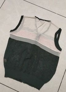 Striped Sleeveless Sweater