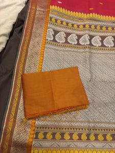💯 Pure Silk Kanchipuram Saree - Red