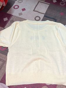 Cute Embroidered Knit Top