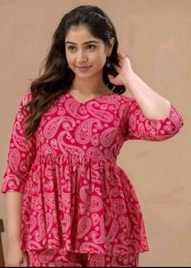 Pink Paisley Print Co-ord Set