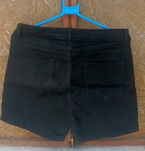 Black Denim Shorts