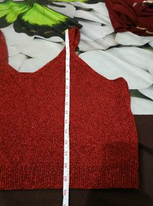 Red Knit Tank Top