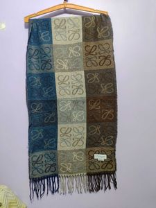Loewe Wool And Cashmere Anagram Scarf in Brown