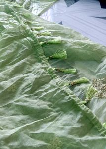 Mint Green Saree with Tassels