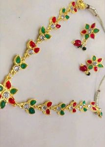 3 Combo Gold Jhumka Earrings with Ruby & Emeral