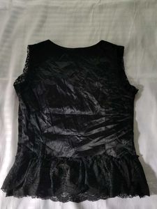 Black Lace Peplum Top Bust 30/32