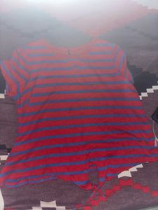 Striped Red &amp; Blue Top
