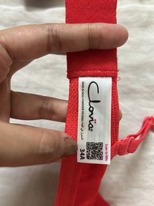 Red Coloured Non Wired Lightly Padded Bra