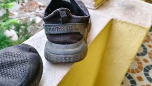 black sneakers