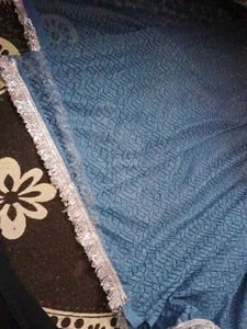 viral lace(silver) saree New with free🎁