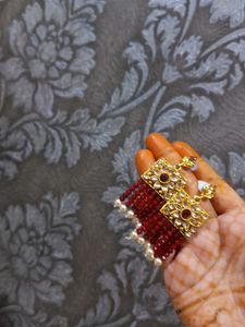 Red &amp; Gold Indian Jewelry Set
