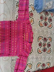 Pink Polka Dot Kurti