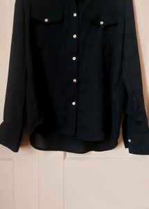 Mixxo NAVY BLUE Button-down Shirt Women
