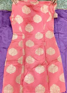 Peach Printed Kurta as good brand ne