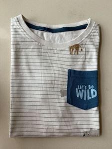 Cool boys Cotton T-shirt With Animal Print