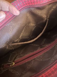 Hidesign-Cherry Red &amp; Chocolate Original Bag