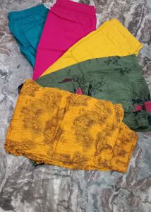 😍5 Pcs Combo Plazo Set Unique Colours