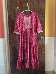 34 Bust Cotton Anarkali Kurta For Women