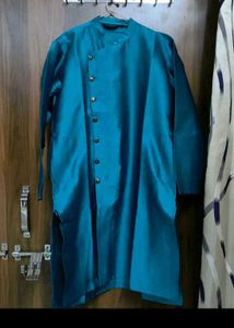 teal blue kurta for men