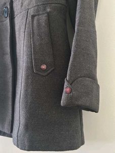 Elegant Charcoal Coat top notch quality