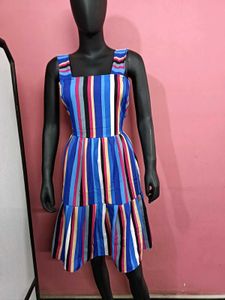 Striped Ruffle Hem Dress