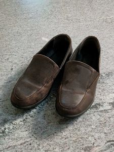 (40)Woods Tan formal slip-on shoes for Women