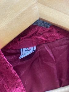 Maroon Eyelet Dress