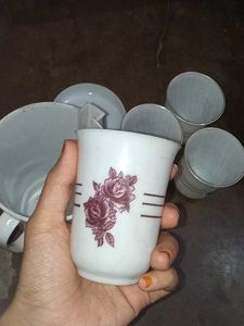 Jug Glass Set, Drink Juice Kicthen Plastic Gilas