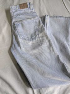 Light Blue Flared Denim Jeans