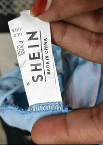 Blue Corset Style Crop Top