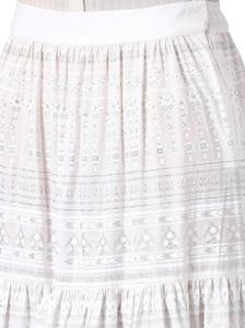 Tiered White Lace Maxi Skirt